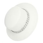 Fashion, accesorii si bijuterii - Femei - Accesorii femei - Caciuli si palarii femei - Palarie dama, ButicCochet, din material sintetic, one size, cu lant decorativ, Alb - PAL1226 - Infinity.ro