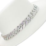 Fashion, accesorii si bijuterii - Femei - Accesorii femei - Caciuli si palarii femei - Palarie dama, ButicCochet, din material sintetic, one size, cu lant decorativ, Alb - PAL1226 - Infinity.ro