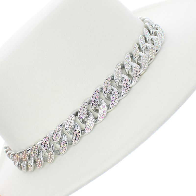 Fashion, accesorii si bijuterii - Femei - Accesorii femei - Caciuli si palarii femei - Palarie dama, ButicCochet, din material sintetic, one size, cu lant decorativ, Alb - PAL1226 - Infinity.ro