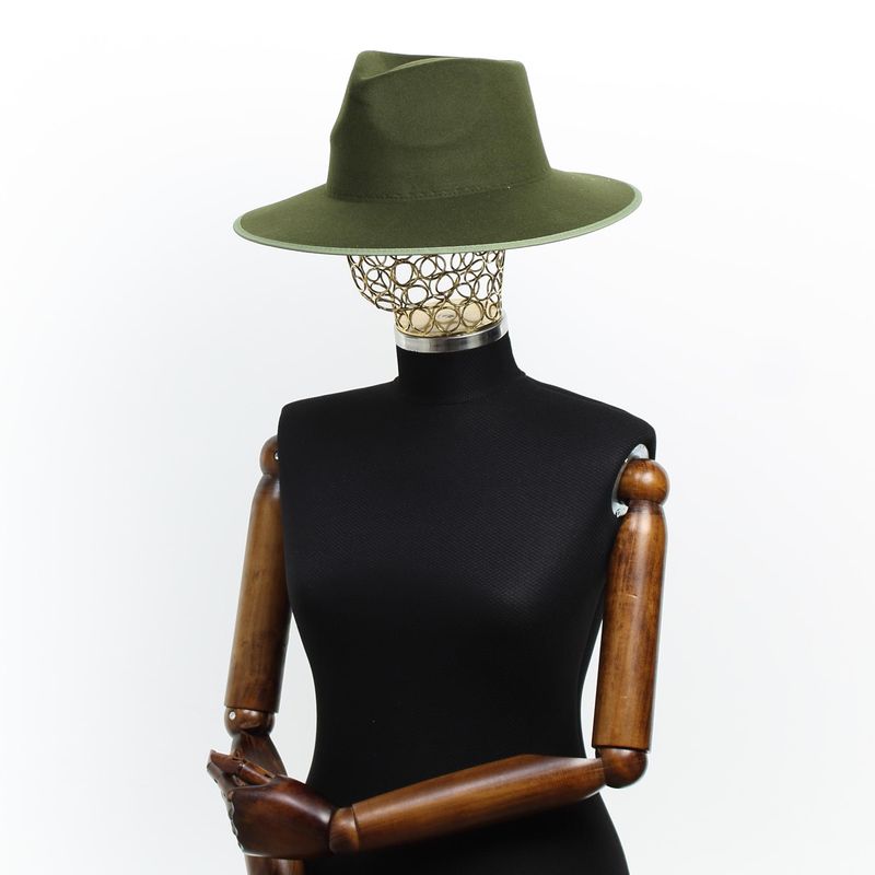 Fashion, accesorii si bijuterii - Femei - Accesorii femei - Caciuli si palarii femei - Palarie dama, ButicCochet, din 35% poliester 65% bumbac, one size, Kaki - PAL1218 - Infinity.ro