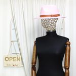 Fashion, accesorii si bijuterii - Femei - Accesorii femei - Caciuli si palarii femei - Palarie dama, ButicCochet, din 35% poliester 65% bumbac, one size, cu banda decorativa, Roz - PAL1213 - Infinity.ro