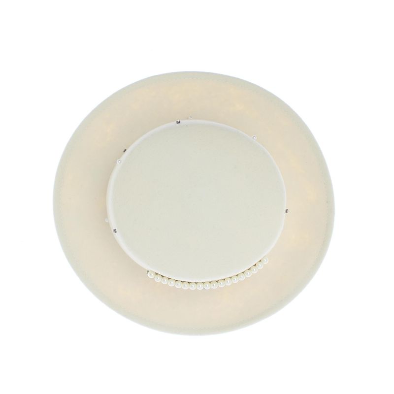 Fashion, accesorii si bijuterii - Femei - Accesorii femei - Caciuli si palarii femei - Palarie dama, ButicCochet, din lana, one size, cu bilute decorative, Alb - PAL1222 - Infinity.ro