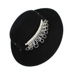 Fashion, accesorii si bijuterii - Femei - Accesorii femei - Caciuli si palarii femei - Palarie dama, ButicCochet, din lana, one size, cu bilute decorative, Negru - PAL1221 - Infinity.ro