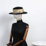 Fashion, accesorii si bijuterii - Femei - Accesorii femei - Caciuli si palarii femei - Palarie dama, ButicCochet, din material sintetic, one size, cu strasuri decorative, Negru - PAL1223 - Infinity.ro