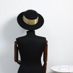 Fashion, accesorii si bijuterii - Femei - Accesorii femei - Caciuli si palarii femei - Palarie dama, ButicCochet, din material sintetic, one size, cu strasuri decorative, Negru - PAL1223 - Infinity.ro