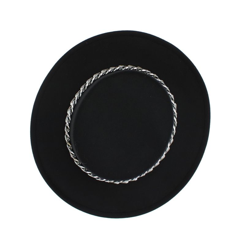 Fashion, accesorii si bijuterii - Femei - Accesorii femei - Caciuli si palarii femei - Palarie dama, ButicCochet, din material sintetic, one size, cu lant decorativ, Negru - PAL1225 - Infinity.ro