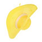 Fashion, accesorii si bijuterii - Femei - Accesorii femei - Caciuli si palarii femei - Palarie de soare, dama, Anoul, din paie de hartie, one size, bor mare, cu snur decorativ, Galben - PAL1245 - Infinity.ro