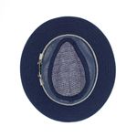 Fashion, accesorii si bijuterii - Barbati - Accesorii barbati - Caciuli si sepci barbati - Palarie de soare, barbati, din paie de hartie, cu banda decorativa, marime 58 cm, Bleumarin - PAL1551 - Infinity.ro