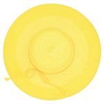 Fashion, accesorii si bijuterii - Femei - Accesorii femei - Caciuli si palarii femei - Palarie de soare, dama, Anoul, din paie de hartie, one size, bor mare, cu snur decorativ, Galben - PAL1245 - Infinity.ro