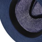 Fashion, accesorii si bijuterii - Barbati - Accesorii barbati - Caciuli si sepci barbati - Palarie de soare, barbati, din paie de hartie, cu banda decorativa, marime 58 cm, Bleumarin - PAL1551 - Infinity.ro