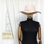 Fashion, accesorii si bijuterii - Femei - Accesorii femei - Caciuli si palarii femei - Palarie de soare, dama, Anoul, din paie de hartie, one size, bor mare, Roz - PAL1240 - Infinity.ro
