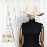 Fashion, accesorii si bijuterii - Femei - Accesorii femei - Caciuli si palarii femei - Palarie de soare, dama, Anoul, din paie de hartie, one size, bor mare, Roz - PAL1240 - Infinity.ro