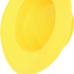 Fashion, accesorii si bijuterii - Femei - Accesorii femei - Caciuli si palarii femei - Palarie de soare, dama, Anoul, din paie de hartie, one size, bor mic, cu banda decorativa, Galben - PAL1249 - Infinity.ro