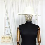 Fashion, accesorii si bijuterii - Femei - Accesorii femei - Caciuli si palarii femei - Palarie de soare, dama, Anoul, din paie de hartie, one size, model cu flori artificiale, Crem - PAL1154 - Infinity.ro