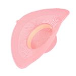 Fashion, accesorii si bijuterii - Femei - Accesorii femei - Caciuli si palarii femei - Palarie de soare, dama, Anoul, din paie de hartie, one size, bor mare, cu snur decorativ, Roz - PAL1243 - Infinity.ro
