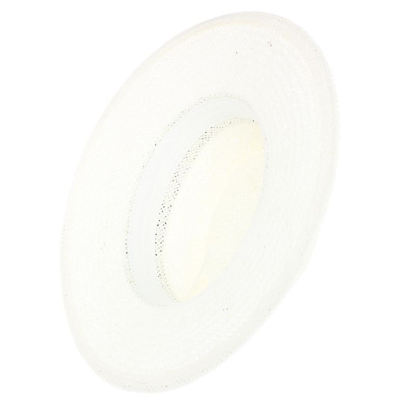 Fashion, accesorii si bijuterii - Femei - Accesorii femei - Caciuli si palarii femei - Palarie de soare, dama, Buticcochet, din paie de hartie, one size, cu banda textila decorativa, Alb cu negru - PAL1256 - Infinity.ro