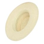 Fashion, accesorii si bijuterii - Femei - Accesorii femei - Caciuli si palarii femei - Palarie de soare, dama, Buticcochet, din paie de hartie, one size, cu banda textila decorativa, Bej cu albastru - PAL1258 - Infinity.ro