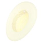 Fashion, accesorii si bijuterii - Femei - Accesorii femei - Caciuli si palarii femei - Palarie de soare, dama, Buticcochet, din paie de hartie, one size, cu banda textila decorativa, Crem cu roz - PAL1255 - Infinity.ro