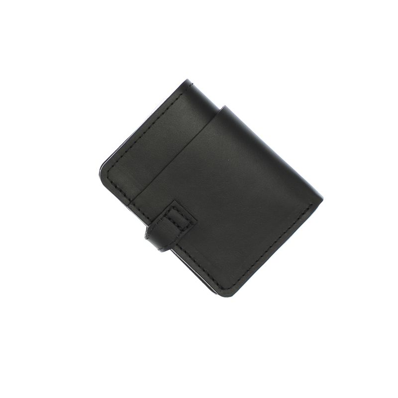 Fashion, accesorii si bijuterii - Femei - Accesorii femei - Portofele femei - Portofel barbatesc, piele naturala, ButicCochet, compartimente multiple, 10x12x2 cm, Negru - PR711 - Infinity.ro