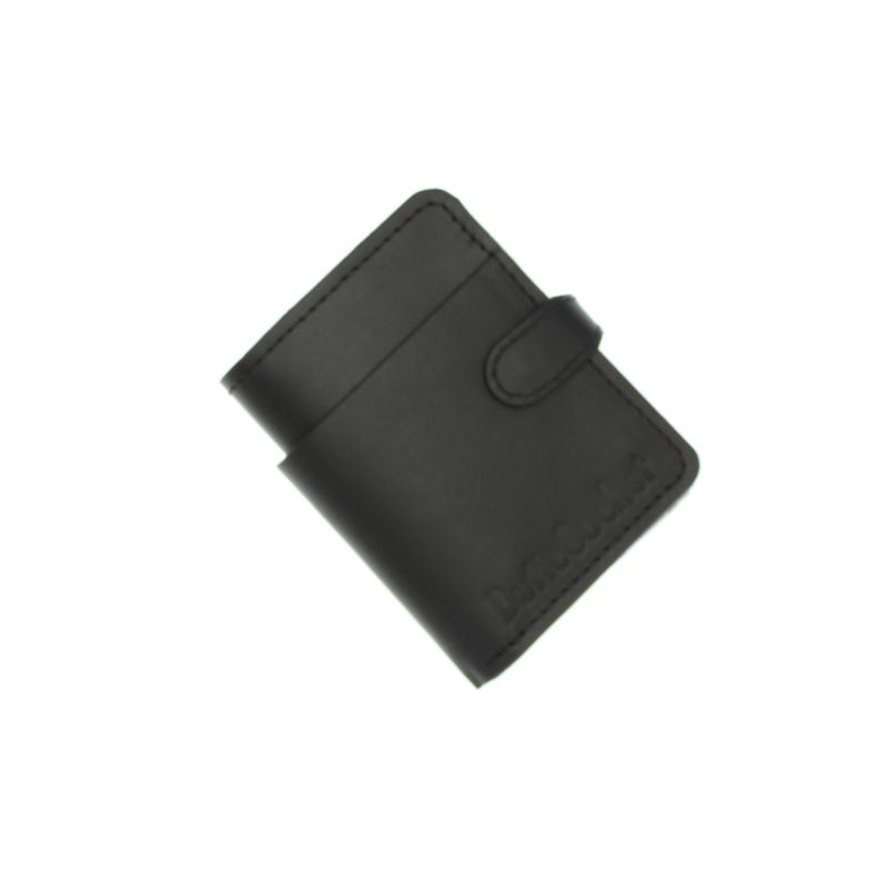 Fashion, accesorii si bijuterii - Femei - Accesorii femei - Portofele femei - Portofel barbatesc, piele naturala, ButicCochet, compartimente multiple, 10x12x2 cm, Negru - PR711 - Infinity.ro