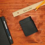 Fashion, accesorii si bijuterii - Femei - Accesorii femei - Portofele femei - Portofel barbatesc, piele naturala, ButicCochet, compartimente multiple, 10x12x2 cm, Negru - PR709 - Infinity.ro