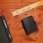 Fashion, accesorii si bijuterii - Femei - Accesorii femei - Portofele femei - Portofel barbatesc, piele naturala, ButicCochet, compartimente multiple, 10x12x2 cm, Negru - PR711 - Infinity.ro