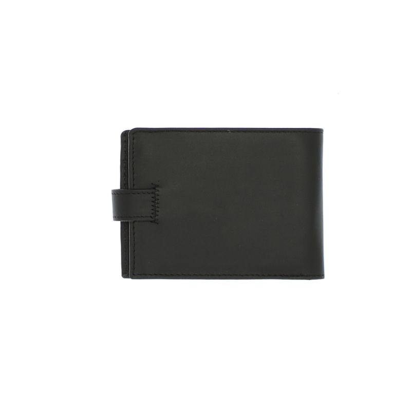 Fashion, accesorii si bijuterii - Femei - Accesorii femei - Portofele femei - Portofel barbatesc, piele naturala, ButicCochet, cu capsa, 13x10x2 cm, Negru - PR712 - Infinity.ro