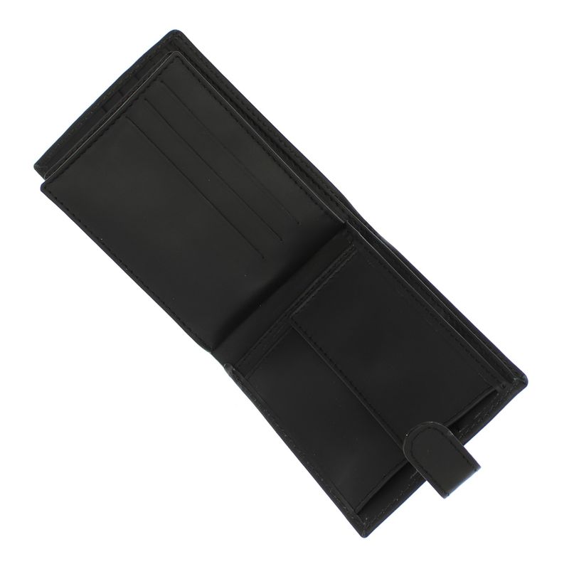 Fashion, accesorii si bijuterii - Femei - Accesorii femei - Portofele femei - Portofel barbatesc, piele naturala, ButicCochet, cu capsa, 13x10x2 cm, Negru - PR712 - Infinity.ro