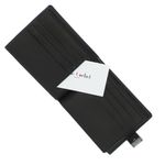 Fashion, accesorii si bijuterii - Femei - Accesorii femei - Portofele femei - Portofel barbatesc, piele naturala, ButicCochet, cu capsa, 13x10x2 cm, Negru - PR712 - Infinity.ro