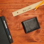 Fashion, accesorii si bijuterii - Femei - Accesorii femei - Portofele femei - Portofel barbatesc, slim, piele naturala, ButicCochet, 12x9x2 cm, Negru - PR714 - Infinity.ro