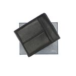Fashion, accesorii si bijuterii - Femei - Accesorii femei - Portofele femei - Portofel barbatesc, piele naturala, model cusaturi, 9.5 x 12 x 1.5 cm, Negru - PR594 - Infinity.ro