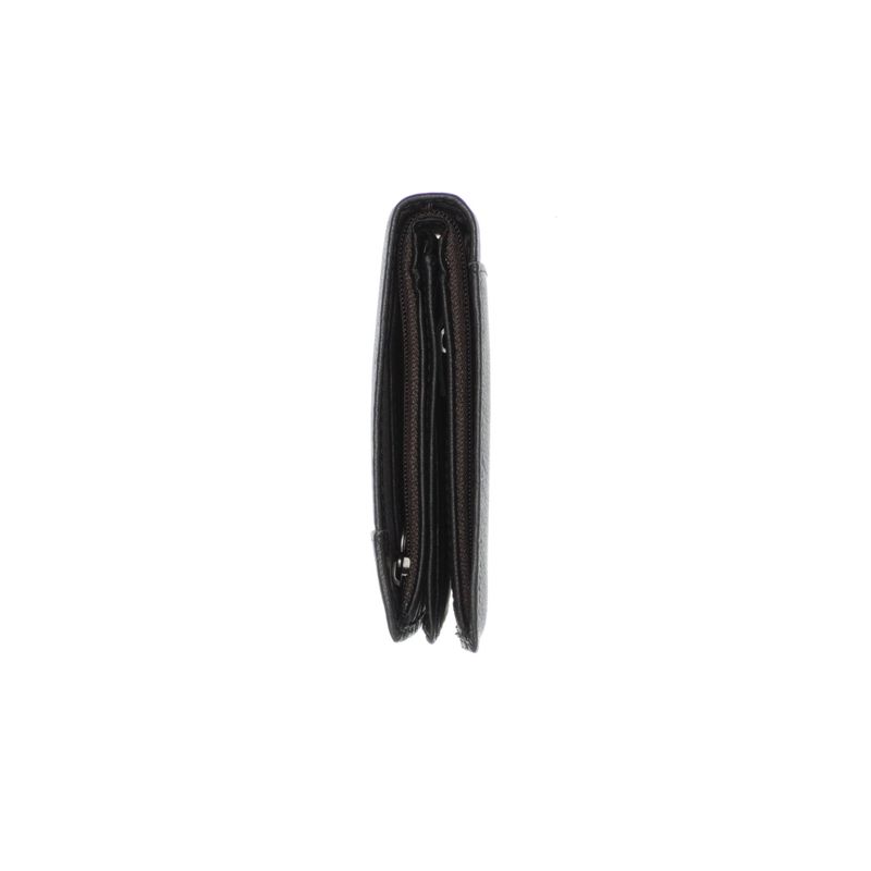 Fashion, accesorii si bijuterii - Femei - Accesorii femei - Portofele femei - Portofel barbatesc, piele naturala, model cusaturi, 9.5 x 12 x 1.5 cm, Negru - PR594 - Infinity.ro
