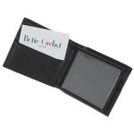 Fashion, accesorii si bijuterii - Femei - Accesorii femei - Portofele femei - Portofel barbatesc, piele naturala, model cusaturi, 9.5 x 12 x 1.5 cm, Negru - PR594 - Infinity.ro