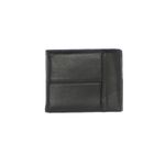 Fashion, accesorii si bijuterii - Femei - Accesorii femei - Portofele femei - Portofel barbatesc, piele naturala, model cusaturi, 9.5 x 12 x 1.5 cm, Negru - PR594 - Infinity.ro