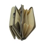 Fashion, accesorii si bijuterii - Femei - Accesorii femei - Portofele femei - Portofel dama, Bej, din piele naturala, TITA, 14 x 8 x 4 cm - PR350 - Infinity.ro