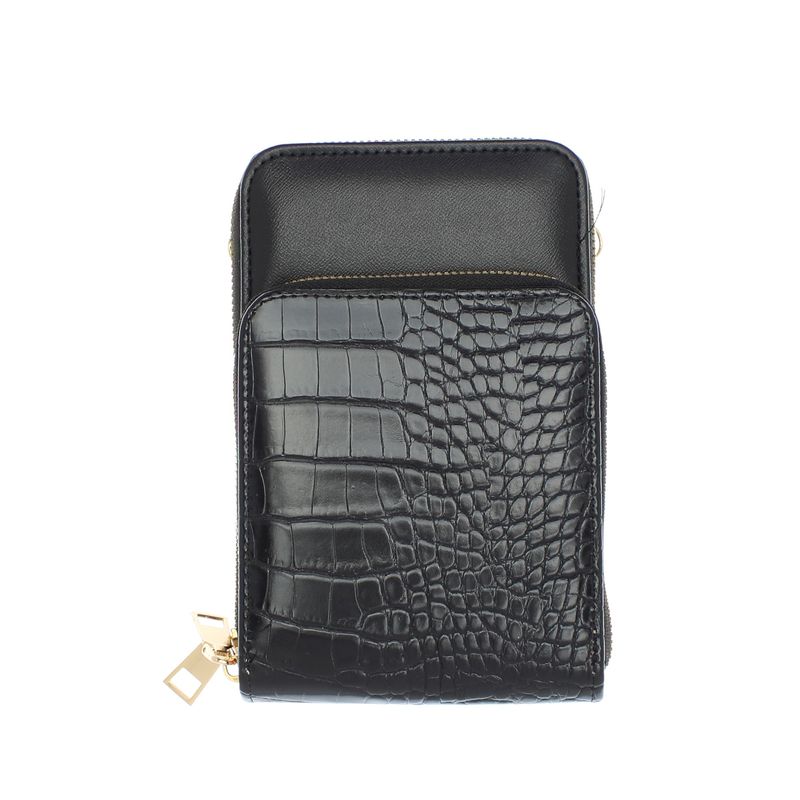 Fashion, accesorii si bijuterii - Femei - Accesorii femei - Portofele femei - Portofel dama, din piele ecologica, ButicCochet, 18 x 11x4 cm, Negru - PR763 - Infinity.ro