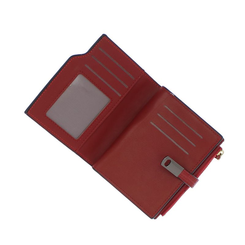 Fashion, accesorii si bijuterii - Femei - Accesorii femei - Portofele femei - Portofel de dama, din piele ecologica, Buticcochet, 12.5x10x2 cm, Rosu - PR1005 - Infinity.ro