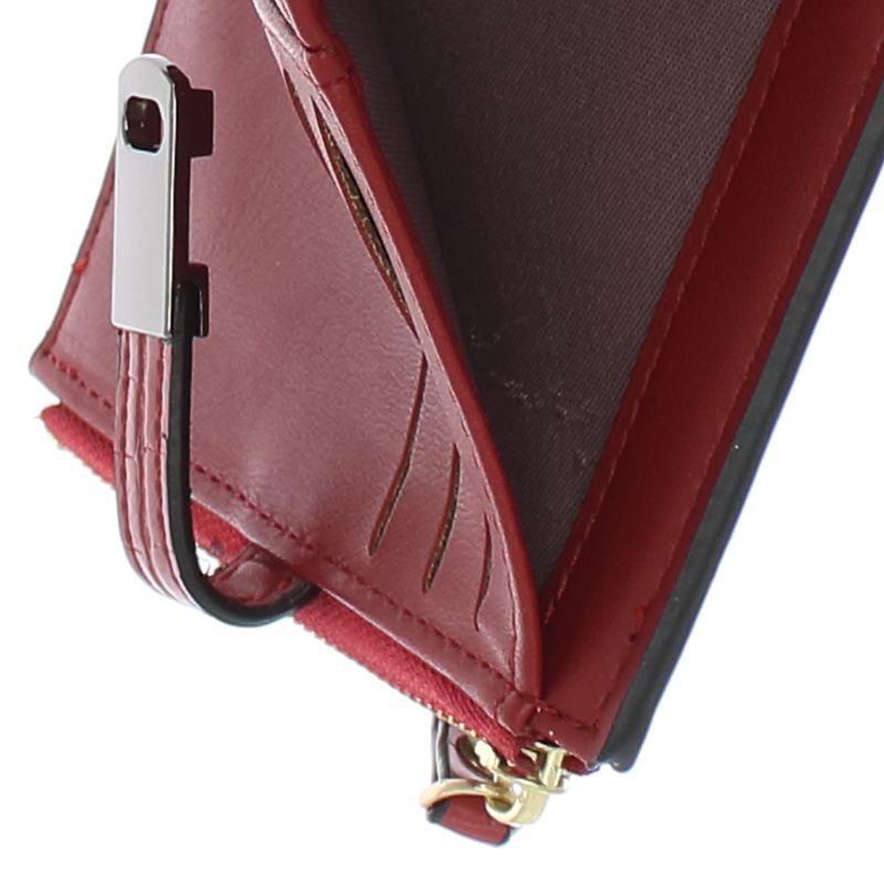 Fashion, accesorii si bijuterii - Femei - Accesorii femei - Portofele femei - Portofel de dama, din piele ecologica, Buticcochet, 12.5x10x2 cm, Rosu - PR1005 - Infinity.ro