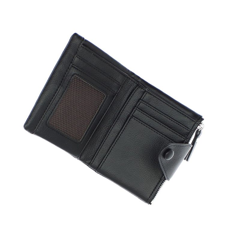 Fashion, accesorii si bijuterii - Femei - Accesorii femei - Portofele femei - Portofel de dama, din piele ecologica, Buticcochet, 12x9x2 cm, Negru - PR1062 - Infinity.ro