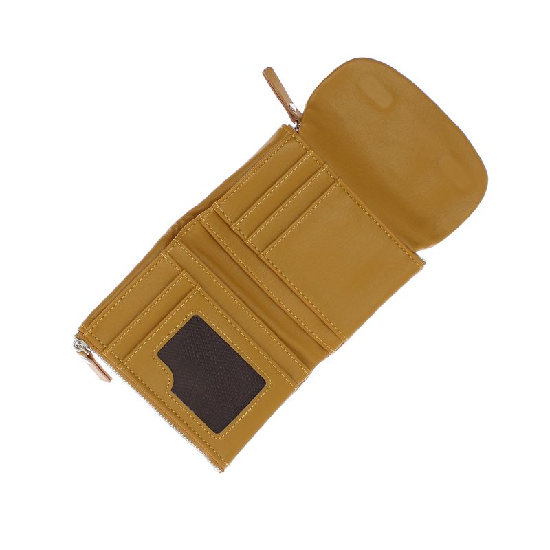 Fashion, accesorii si bijuterii - Femei - Accesorii femei - Portofele femei - Portofel de dama, din piele ecologica, Buticcochet, 13x10x3 cm, Galben - PR1047 - Infinity.ro