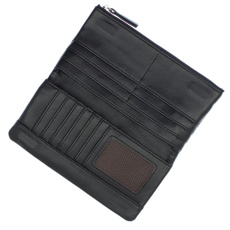 Fashion, accesorii si bijuterii - Femei - Accesorii femei - Portofele femei - Portofel de dama, din piele ecologica, Buticcochet, 19x10x2 cm, Negru - PR1070 - Infinity.ro