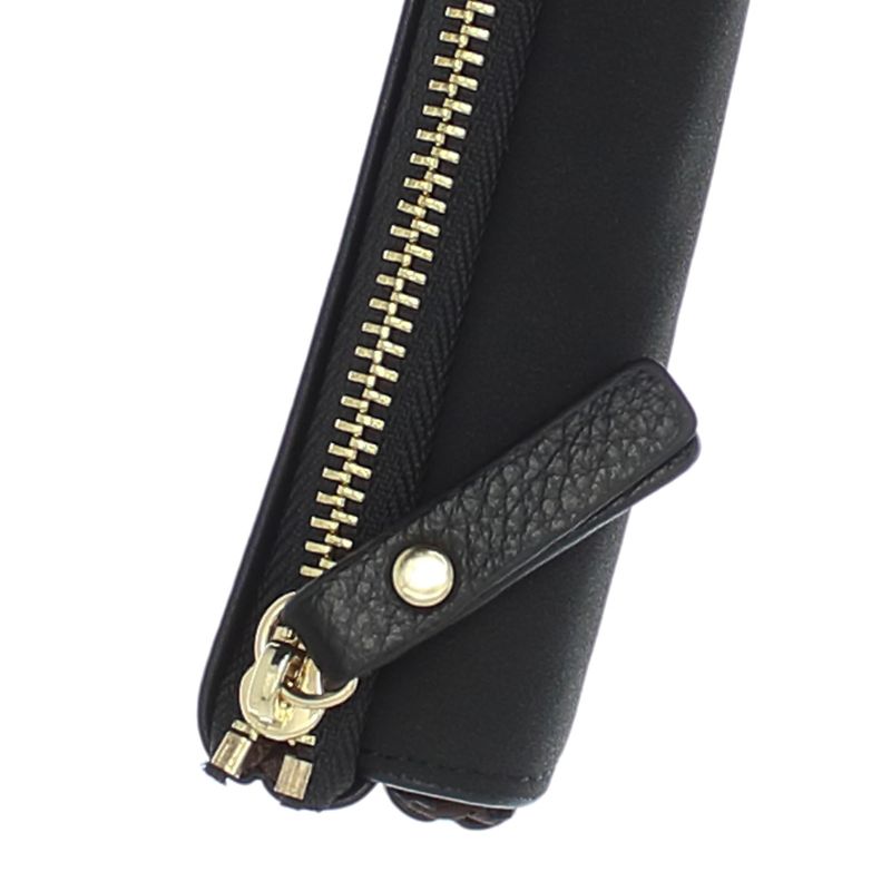 Fashion, accesorii si bijuterii - Femei - Accesorii femei - Portofele femei - Portofel de dama, din piele ecologica, Buticcochet, 13x10x2 cm, Negru - PR1019 - Infinity.ro