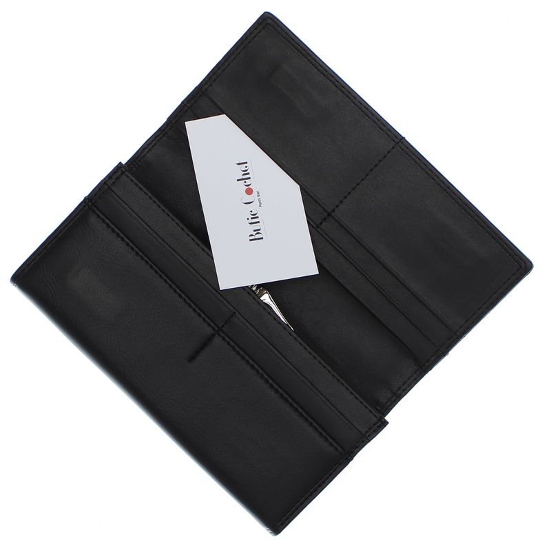 Fashion, accesorii si bijuterii - Femei - Accesorii femei - Portofele femei - Portofel de dama, din piele ecologica, ButicCochet, 19x9x3 cm, Negru - PR662 - Infinity.ro