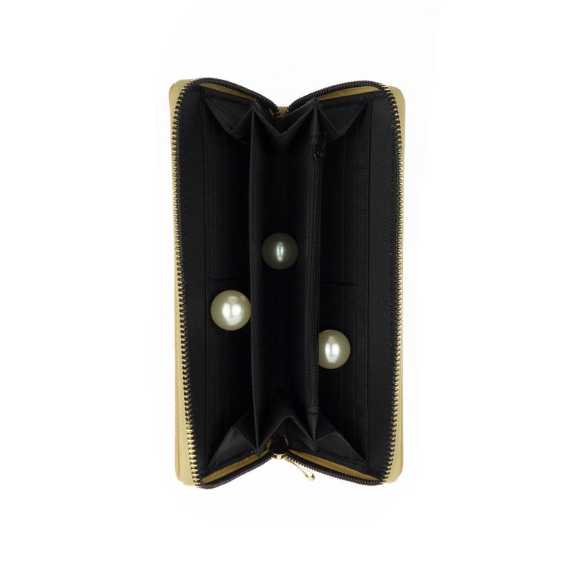 Fashion, accesorii si bijuterii - Femei - Accesorii femei - Portofele femei - Portofel de dama, din piele ecologica, Buticcochet, Bej,19x10x2.5 cm - PR448 - Infinity.ro