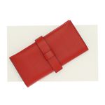Fashion, accesorii si bijuterii - Femei - Accesorii femei - Portofele femei - Portofel de dama, din piele naturala, ButicCochet, 17x9x2 cm, cu catarama, Rosu - PR708 - Infinity.ro