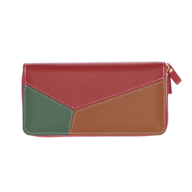 Fashion, accesorii si bijuterii - Femei - Accesorii femei - Portofele femei - Portofel de dama, din piele ecologica, ButicCochet, cu doua fermoare, 19x10x4 cm, Rosu - PR724 - Infinity.ro