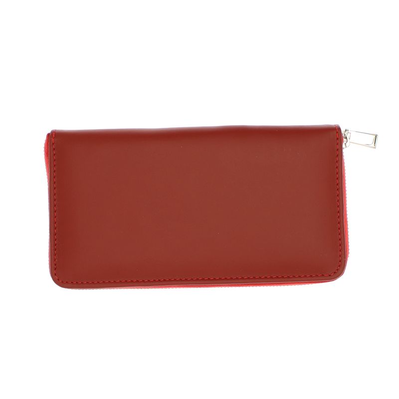 Fashion, accesorii si bijuterii - Femei - Accesorii femei - Portofele femei - Portofel de dama, din piele naturala, ButicCochet, 19x10x3 cm, cu un fermoar, Bordo - PR702 - Infinity.ro