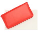 Fashion, accesorii si bijuterii - Femei - Accesorii femei - Portofele femei - Portofel de dama, din piele naturala, ButicCochet, 19x10x3 cm, cu un fermoar, Rosu aprins - PR701 - Infinity.ro