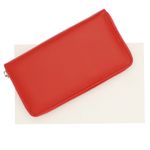 Fashion, accesorii si bijuterii - Femei - Accesorii femei - Portofele femei - Portofel de dama, din piele naturala, ButicCochet, 19x10x3 cm, cu un fermoar, Rosu inchis - PR703 - Infinity.ro
