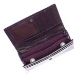 Fashion, accesorii si bijuterii - Femei - Accesorii femei - Portofele femei - Portofel de dama, din piele naturala, model cu aligator 3D, 18.5 x 9 x 3.5 cm,  Mov - PR585 - Infinity.ro